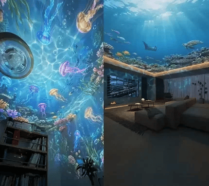 PKNEW® 🐉 NEXT-GEN SMART🍇 PROJECTION HD Smart Dynamic 5D Holographic Night Light Projector