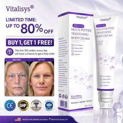 Vitalisys® PDRN Multi-Peptide Massaging Body Roller Cream ✅- Anti-aging, Hydrating, Skin Firming & Lifting, Skin Repair, Even Tone, Acne and Dark Spot Treatment, Wart and Mole Removal, and Psoriasis Relief 🌷