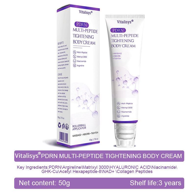 Vitalisys® PDRN Multi-Peptide Massaging Body Roller Cream ✅- Anti-aging, Hydrating, Skin Firming & Lifting, Skin Repair, Even Tone, Acne and Dark Spot Treatment, Wart and Mole Removal, and Psoriasis Relief 🌷