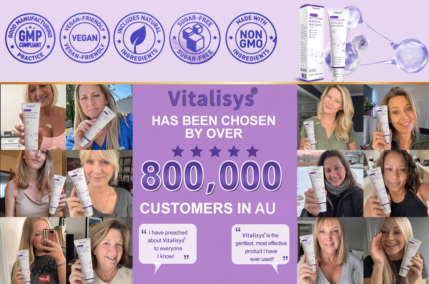 Vitalisys® PDRN Multi-Peptide Massaging Body Roller Cream ✅- Anti-aging, Hydrating, Skin Firming & Lifting, Skin Repair, Even Tone, Acne and Dark Spot Treatment, Wart and Mole Removal, and Psoriasis Relief 🌷