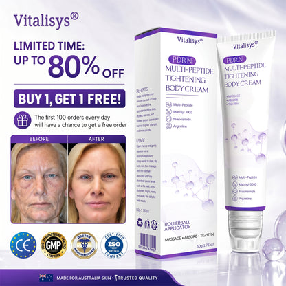Vitalisys® PDRN Multi-Peptide Massaging Body Roller Cream ✅- Anti-aging, Hydrating, Skin Firming & Lifting, Skin Repair, Even Tone, Acne and Dark Spot Treatment, Wart and Mole Removal, and Psoriasis Relief 🥇