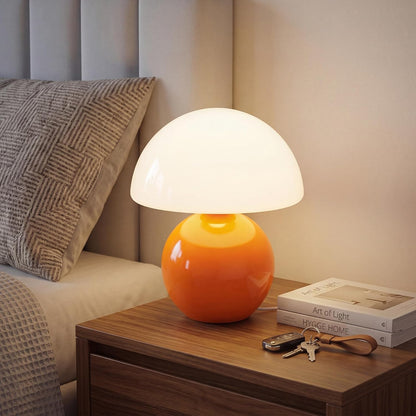 Table Lamp for Bedroom, Ice Crackle Bedside Lamp, Small Modern Nightstand Lamp for Living Room, Cute Mid Century Desk Lamp