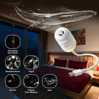 PKNEW® 🍉 360° Galaxy & Ocean Wave Ambient Projector🍀